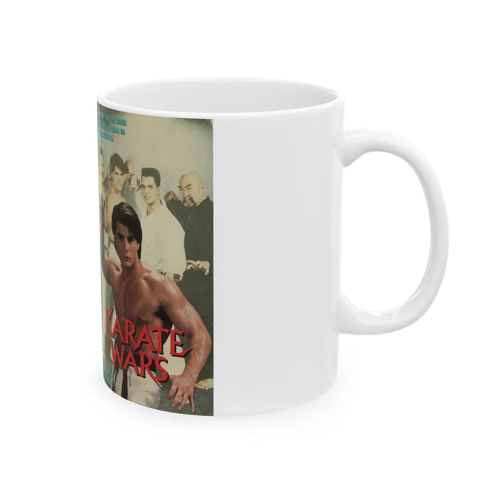 KARATE WARS (VHS COVER) - White Coffee Mug-Go Mug Yourself