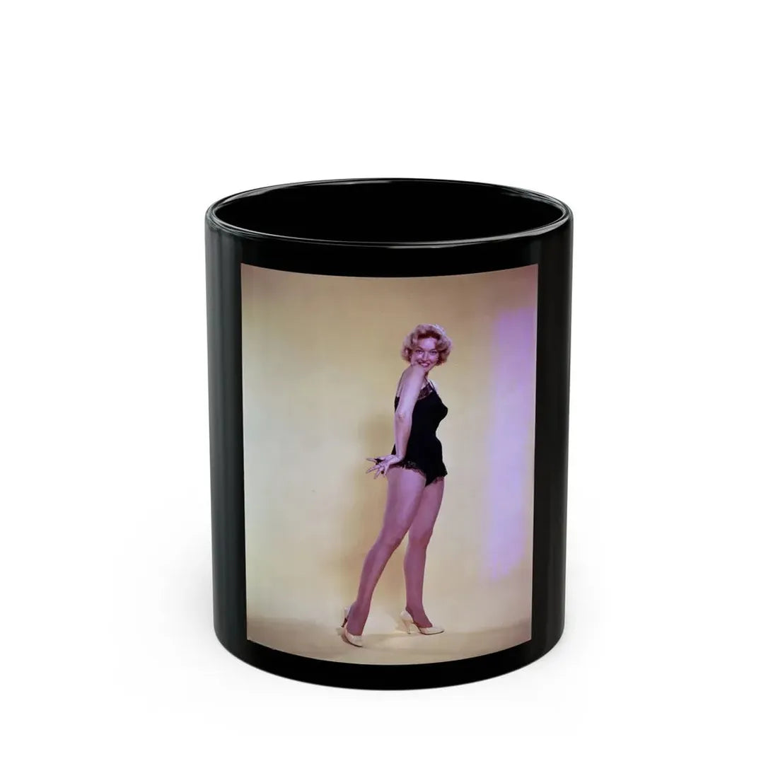 Karin Booth #06 (Vintage Female Icon) Black Coffee Mug 11oz - Go Mug Yourself