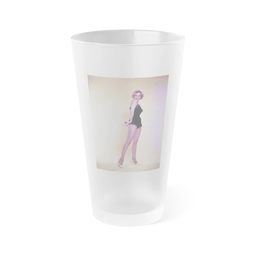 Karin Booth #06 (Vintage Female Icon) Frosted Pint Glass 16oz-16oz-Frosted-Go Mug Yourself