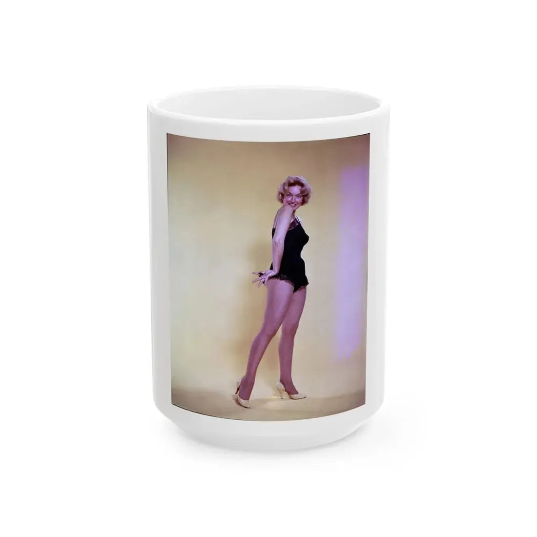Karin Booth #06 (Vintage Female Icon) White Coffee Mug 15oz - Go Mug Yourself