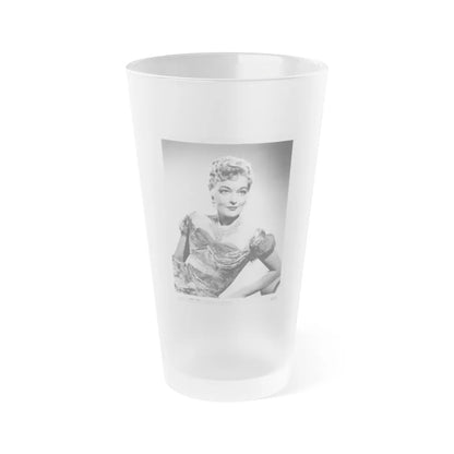 Karin Booth #12 (Vintage Female Icon) Frosted Pint Glass 16oz-16oz-Frosted-Go Mug Yourself