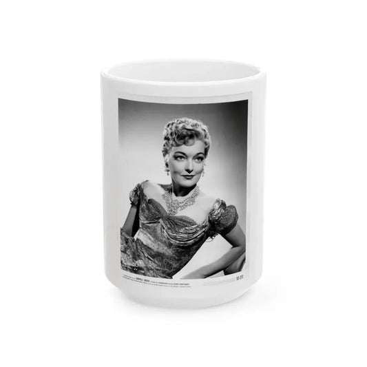 Karin Booth #12 (Vintage Female Icon) White Coffee Mug 15oz - Go Mug Yourself