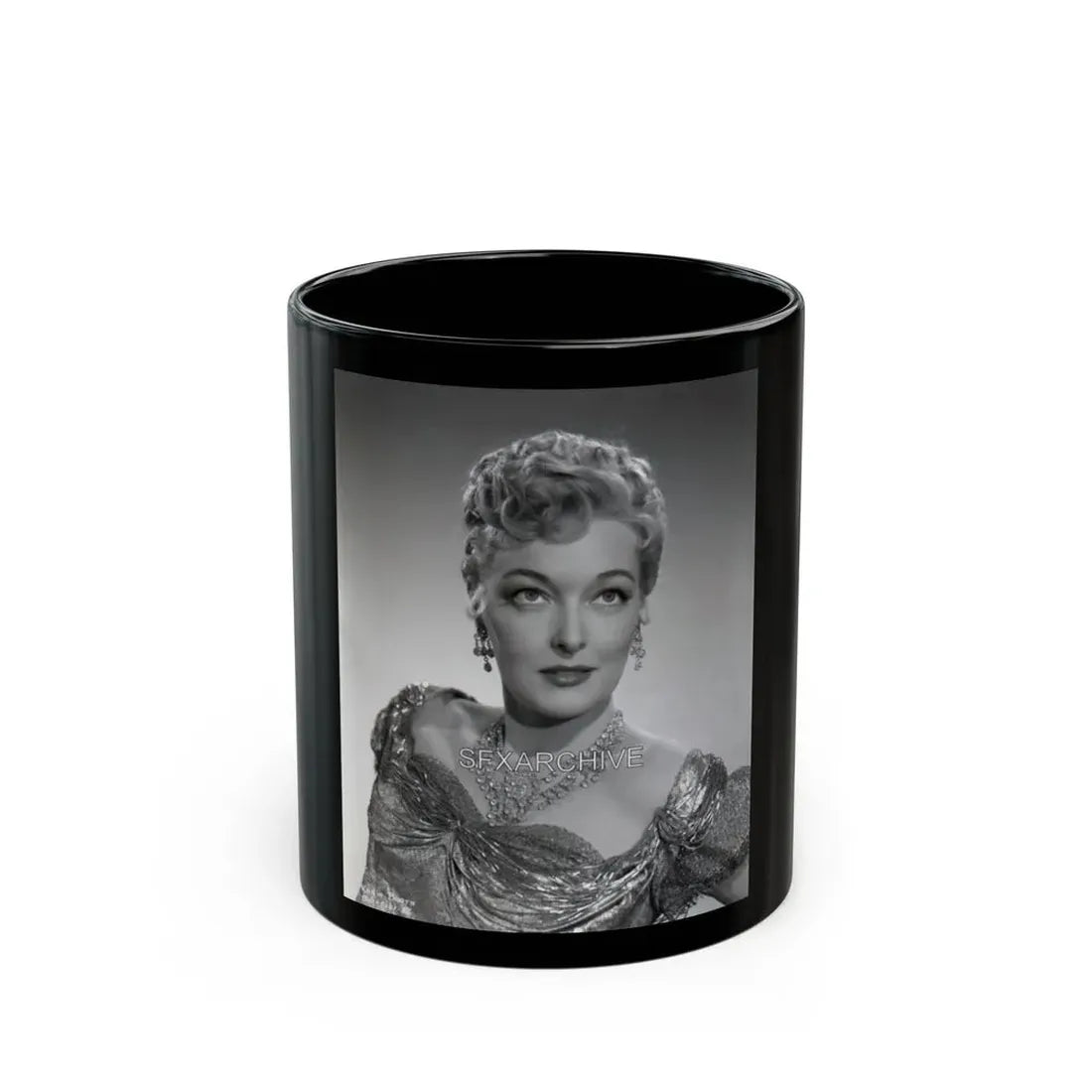 Karin Booth #13 (Vintage Female Icon) Black Coffee Mug 11oz - Go Mug Yourself