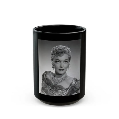 Karin Booth #13 (Vintage Female Icon) Black Coffee Mug 15oz - Go Mug Yourself