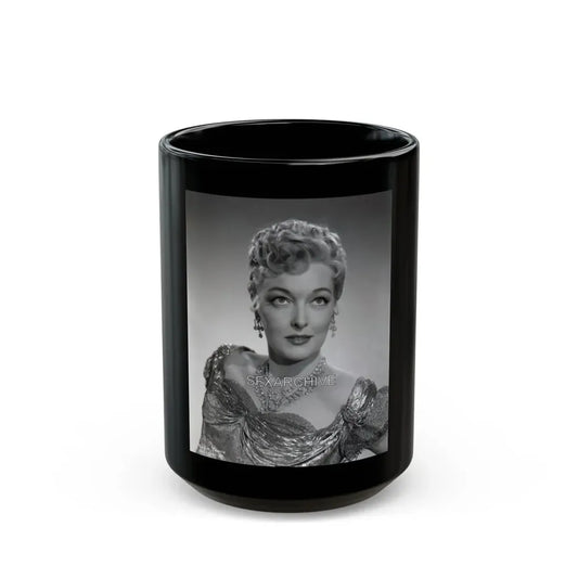 Karin Booth #13 (Vintage Female Icon) Black Coffee Mug 15oz - Go Mug Yourself