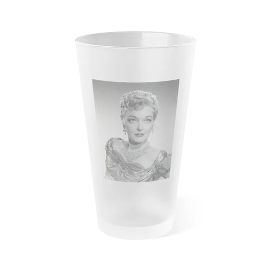 Karin Booth #13 (Vintage Female Icon) Frosted Pint Glass 16oz-16oz-Frosted-Go Mug Yourself