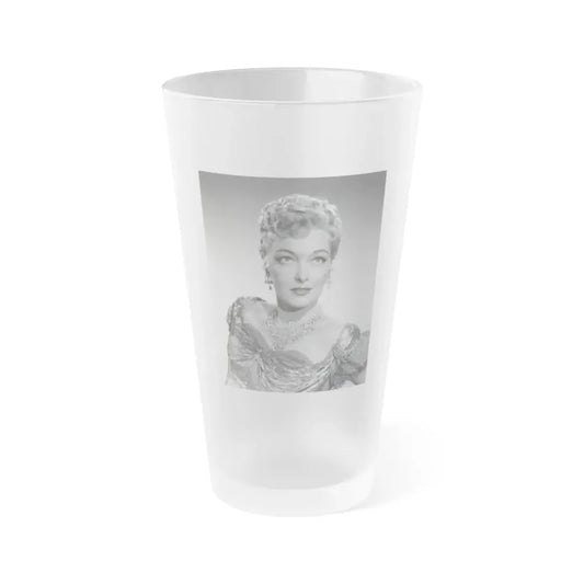 Karin Booth #13 (Vintage Female Icon) Frosted Pint Glass 16oz 16oz Frosted - Go Mug Yourself