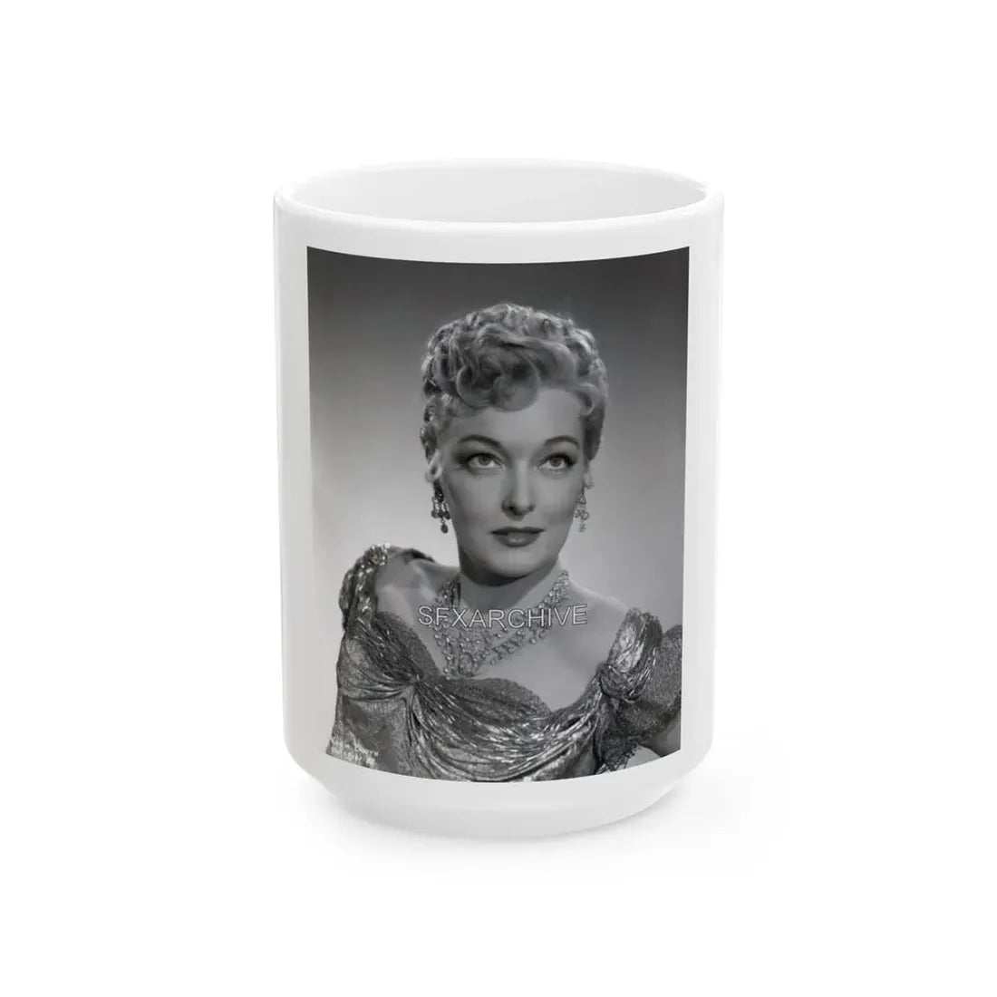 Karin Booth #13 (Vintage Female Icon) White Coffee Mug 15oz - Go Mug Yourself