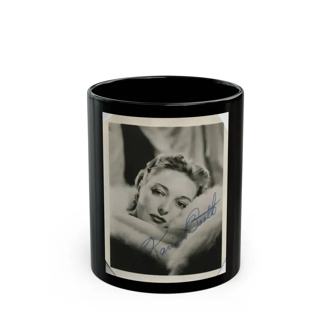 Karin Booth #17 (Vintage Female Icon) Black Coffee Mug 11oz - Go Mug Yourself