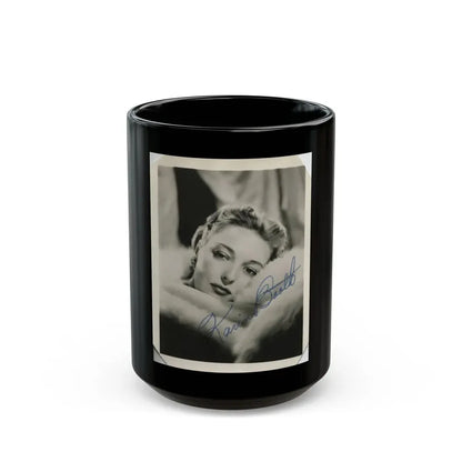 Karin Booth #17 (Vintage Female Icon) Black Coffee Mug 15oz - Go Mug Yourself
