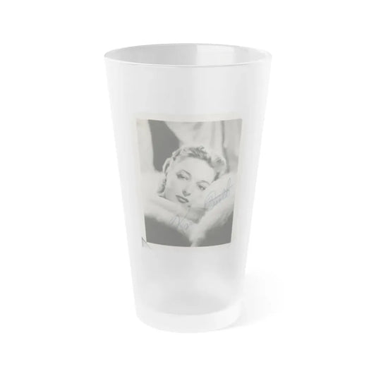 Karin Booth #17 (Vintage Female Icon) Frosted Pint Glass 16oz 16oz Frosted - Go Mug Yourself