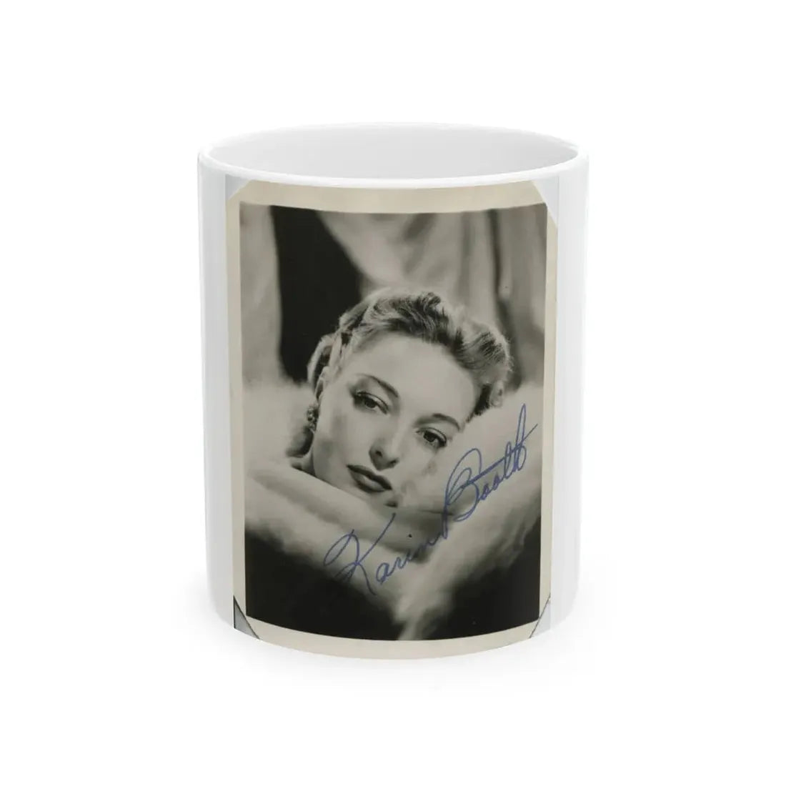 Karin Booth #17 (Vintage Female Icon) White Coffee Mug 11oz - Go Mug Yourself