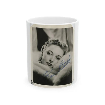 Karin Booth #17 (Vintage Female Icon) White Coffee Mug 11oz - Go Mug Yourself
