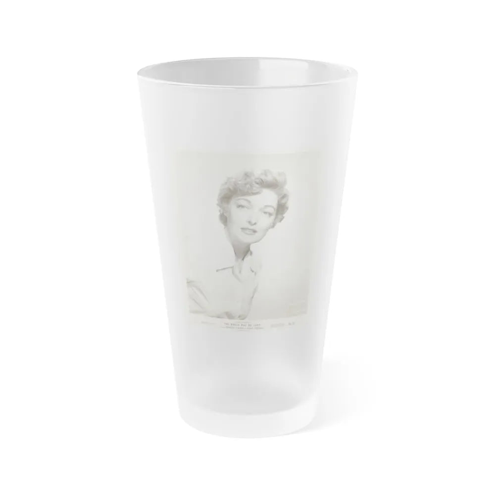 Karin Booth #18 (Vintage Female Icon) Frosted Pint Glass 16oz-16oz-Frosted-Go Mug Yourself