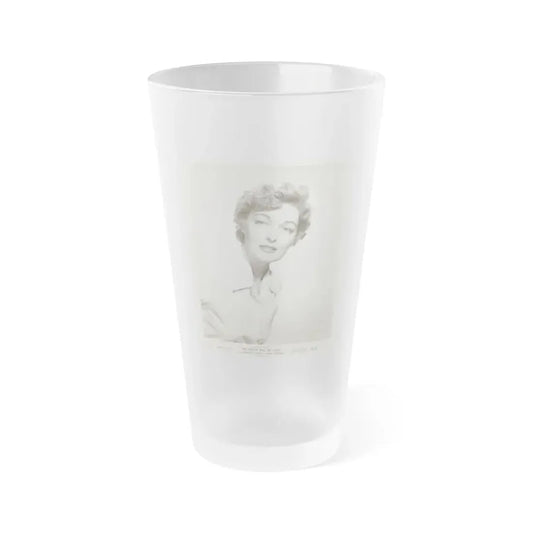 Karin Booth #18 (Vintage Female Icon) Frosted Pint Glass 16oz 16oz Frosted - Go Mug Yourself