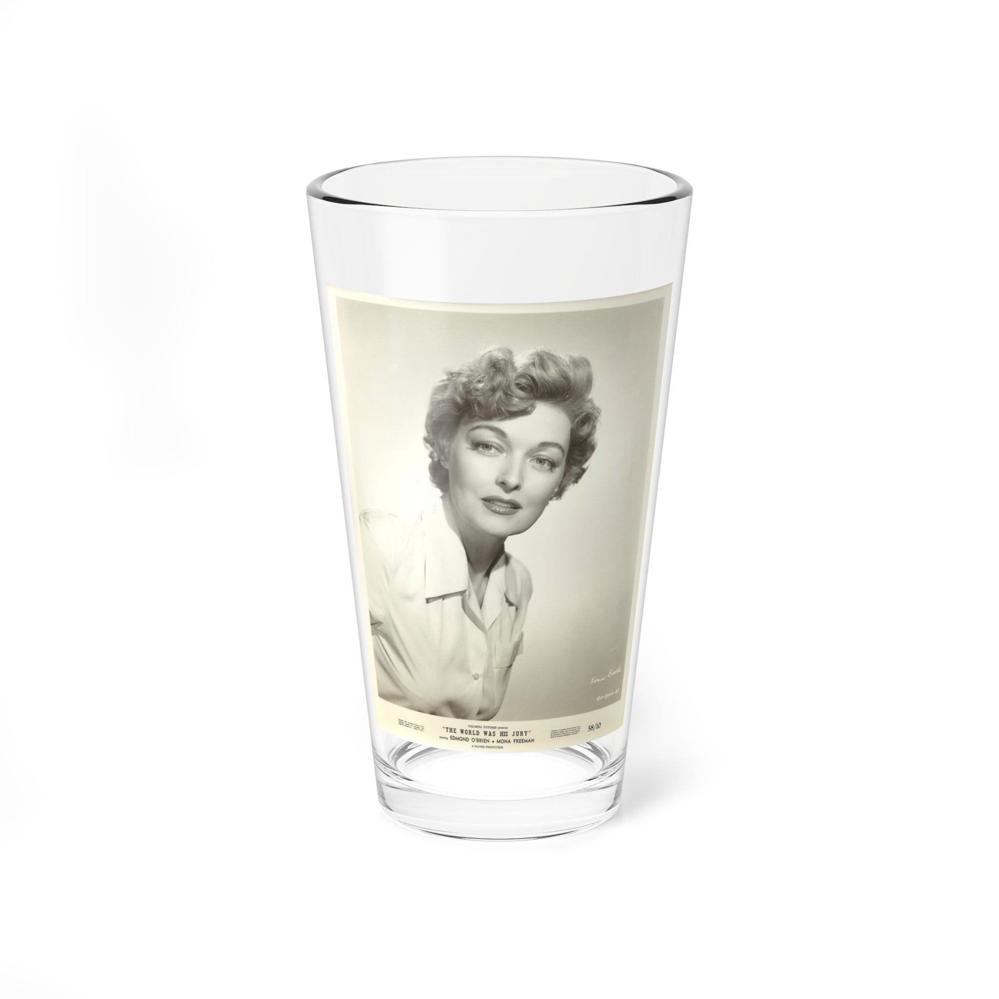 Karin Booth #18 (Vintage Female Icon) Pint Glass 16oz-16oz-Go Mug Yourself