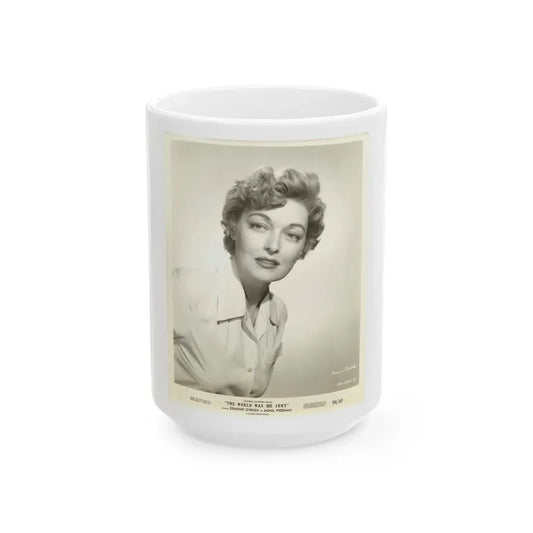 Karin Booth #18 (Vintage Female Icon) White Coffee Mug 15oz - Go Mug Yourself