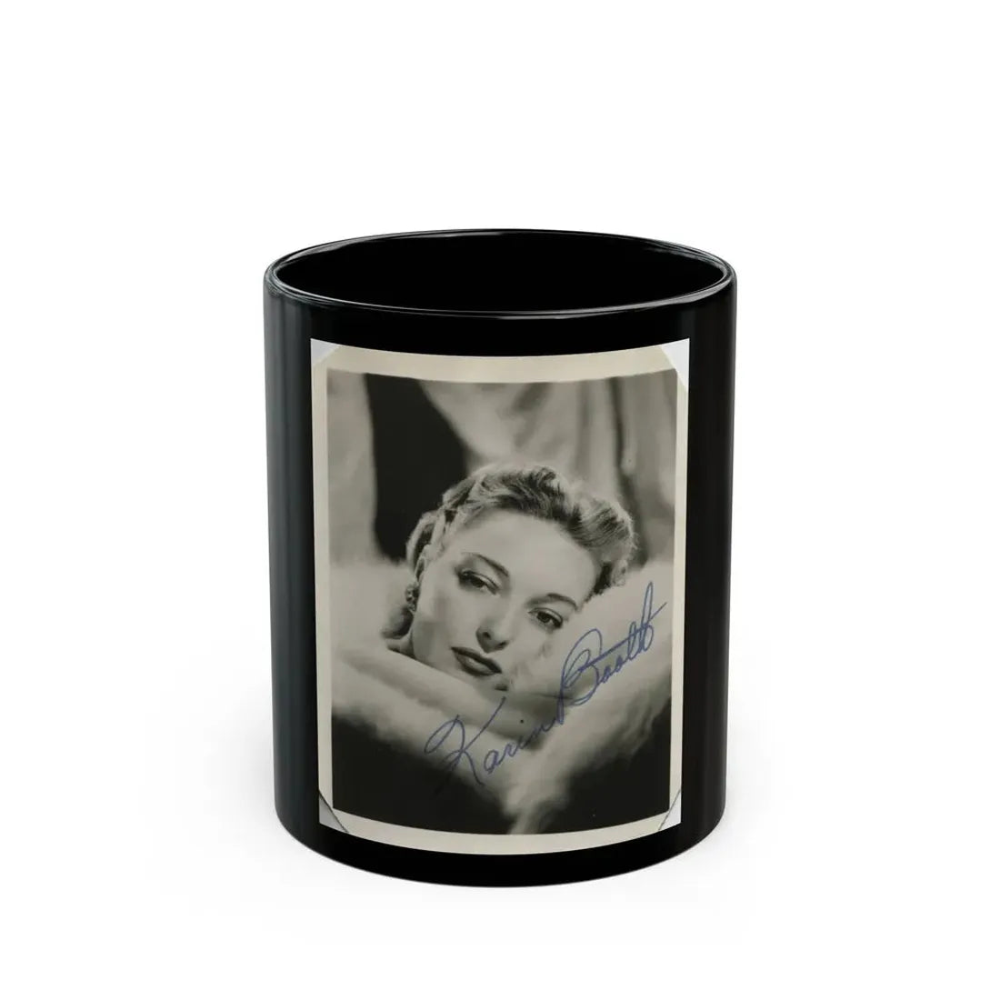 Karin Booth #22 (Vintage Female Icon) Black Coffee Mug 11oz - Go Mug Yourself