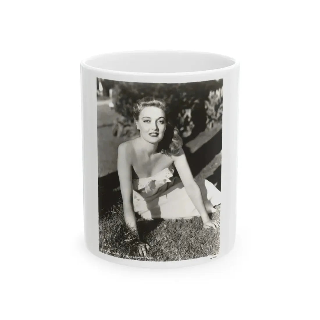 Karin Booth #25 (Vintage Female Icon) White Coffee Mug 11oz - Go Mug Yourself