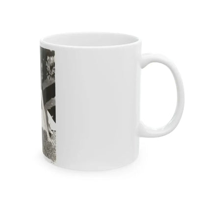 Karin Booth #25 (Vintage Female Icon) White Coffee Mug - Go Mug Yourself