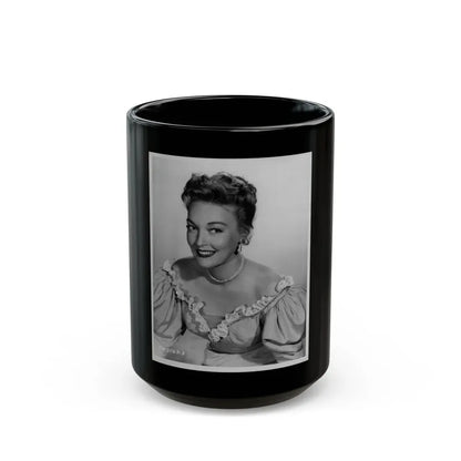 Karin Booth #27 (Vintage Female Icon) Black Coffee Mug 15oz - Go Mug Yourself