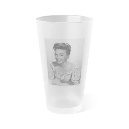 Karin Booth #27 (Vintage Female Icon) Frosted Pint Glass 16oz 16oz Frosted - Go Mug Yourself