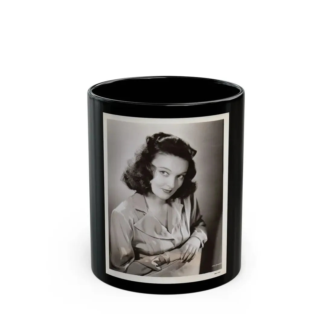 Karin Booth #49 (Vintage Female Icon) Black Coffee Mug 11oz - Go Mug Yourself