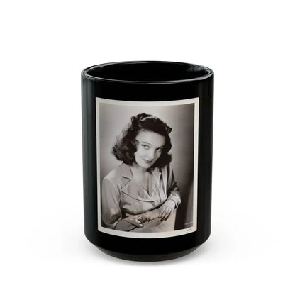 Karin Booth #49 (Vintage Female Icon) Black Coffee Mug 15oz - Go Mug Yourself