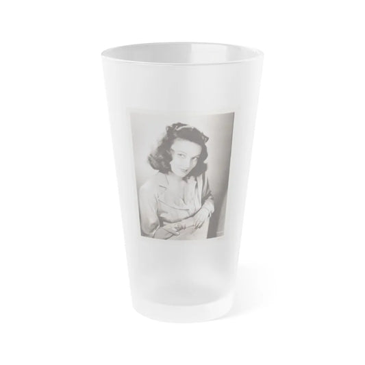 Karin Booth #49 (Vintage Female Icon) Frosted Pint Glass 16oz-16oz-Frosted-Go Mug Yourself