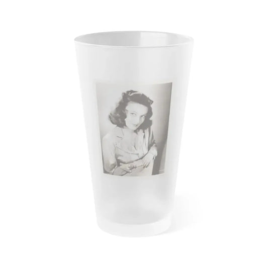 Karin Booth #49 (Vintage Female Icon) Frosted Pint Glass 16oz 16oz Frosted - Go Mug Yourself