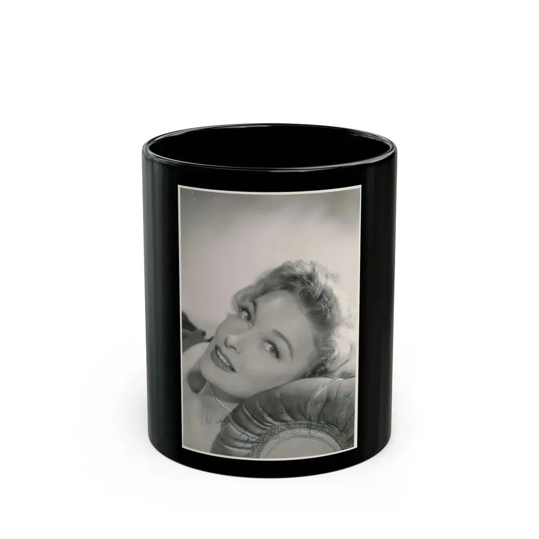 Karin Booth #50 (Vintage Female Icon) Black Coffee Mug 11oz - Go Mug Yourself