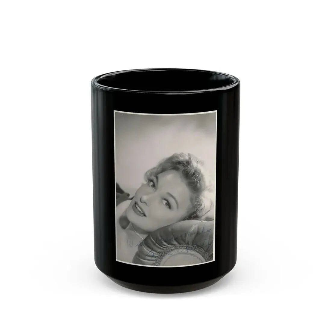 Karin Booth #50 (Vintage Female Icon) Black Coffee Mug 15oz - Go Mug Yourself