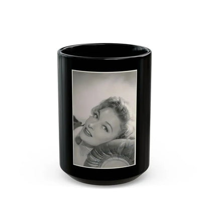 Karin Booth #50 (Vintage Female Icon) Black Coffee Mug 15oz - Go Mug Yourself