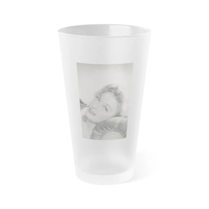 Karin Booth #50 (Vintage Female Icon) Frosted Pint Glass 16oz-16oz-Frosted-Go Mug Yourself