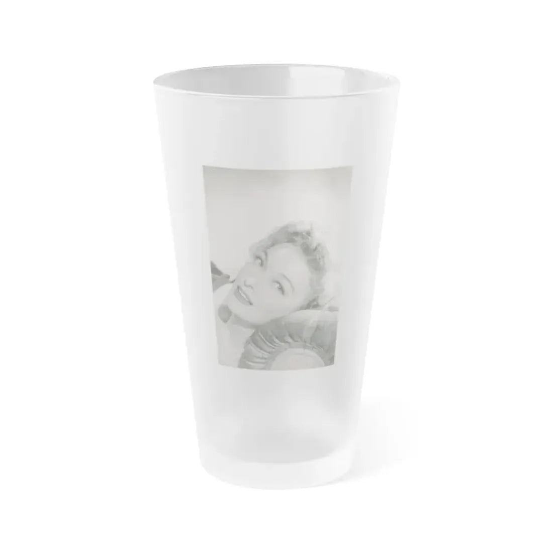Karin Booth #50 (Vintage Female Icon) Frosted Pint Glass 16oz 16oz Frosted - Go Mug Yourself