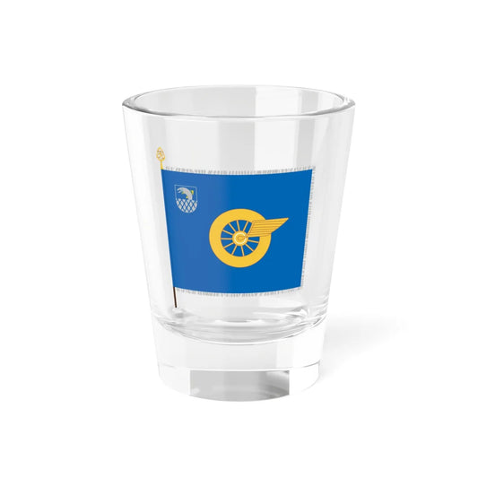 Karjalan huoltopataljoonan lippu (Finland) Shot Glass 1.5oz 1.5oz - Go Mug Yourself