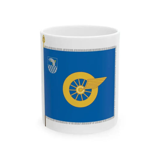 Karjalan huoltopataljoonan lippu (Finland) White Coffee Mug 11oz - Go Mug Yourself