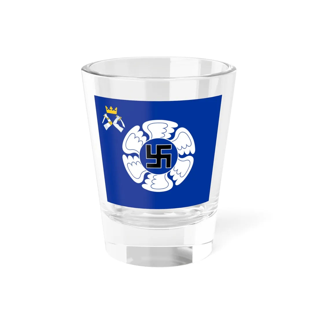 Karjalan Lennoston lippu (Finland) Shot Glass 1.5oz 1.5oz - Go Mug Yourself