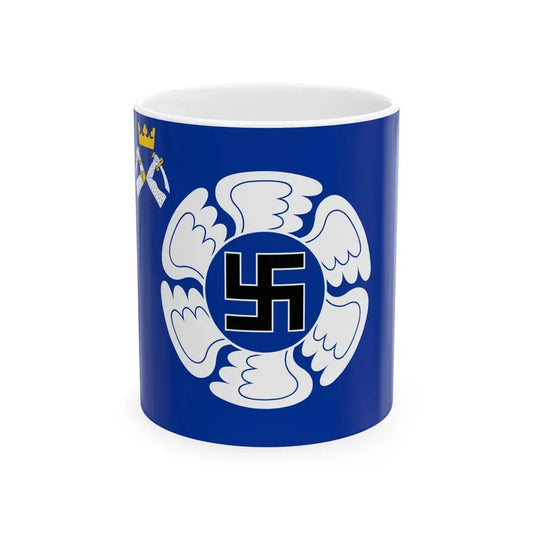 Karjalan Lennoston lippu (Finland) White Coffee Mug 11oz - Go Mug Yourself