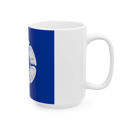 Karjalan Lennoston lippu (Finland) White Coffee Mug-Go Mug Yourself