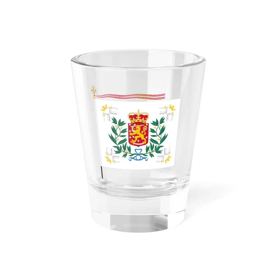 Karjalan prikaatin lippu (Finland) Shot Glass 1.5oz 1.5oz - Go Mug Yourself