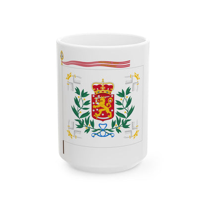 Karjalan prikaatin lippu (Finland) White Coffee Mug-15oz-Go Mug Yourself