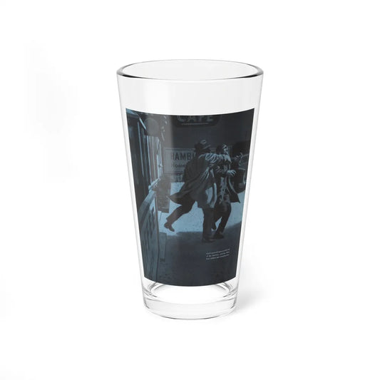 Karl casually dispatches his victim - death by strangulation in Saturday Evening Post - Pint Glass 16oz-16oz-Go Mug Yourself