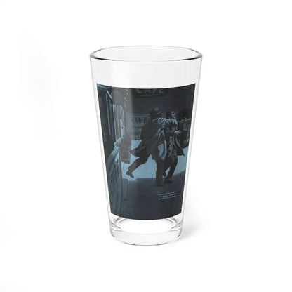 Karl casually dispatches his victim - death by strangulation in Saturday Evening Post - Pint Glass 16oz 16oz - Go Mug Yourself