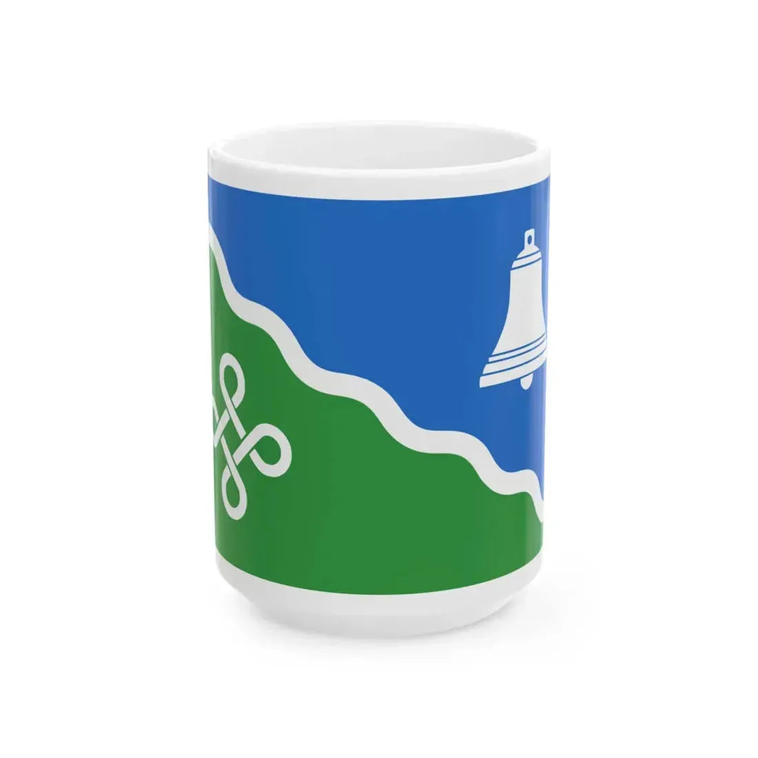 Kastre valla lipp (Estonia) White Coffee Mug 15oz - Go Mug Yourself