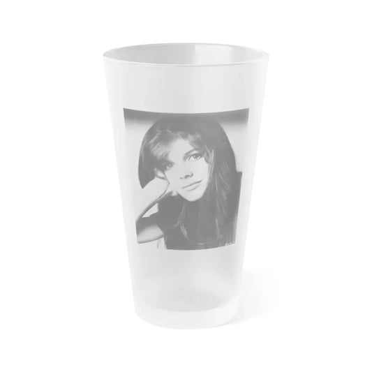 Katharine Ross #01 (Vintage Female Icon) Frosted Pint Glass 16oz 16oz Frosted - Go Mug Yourself
