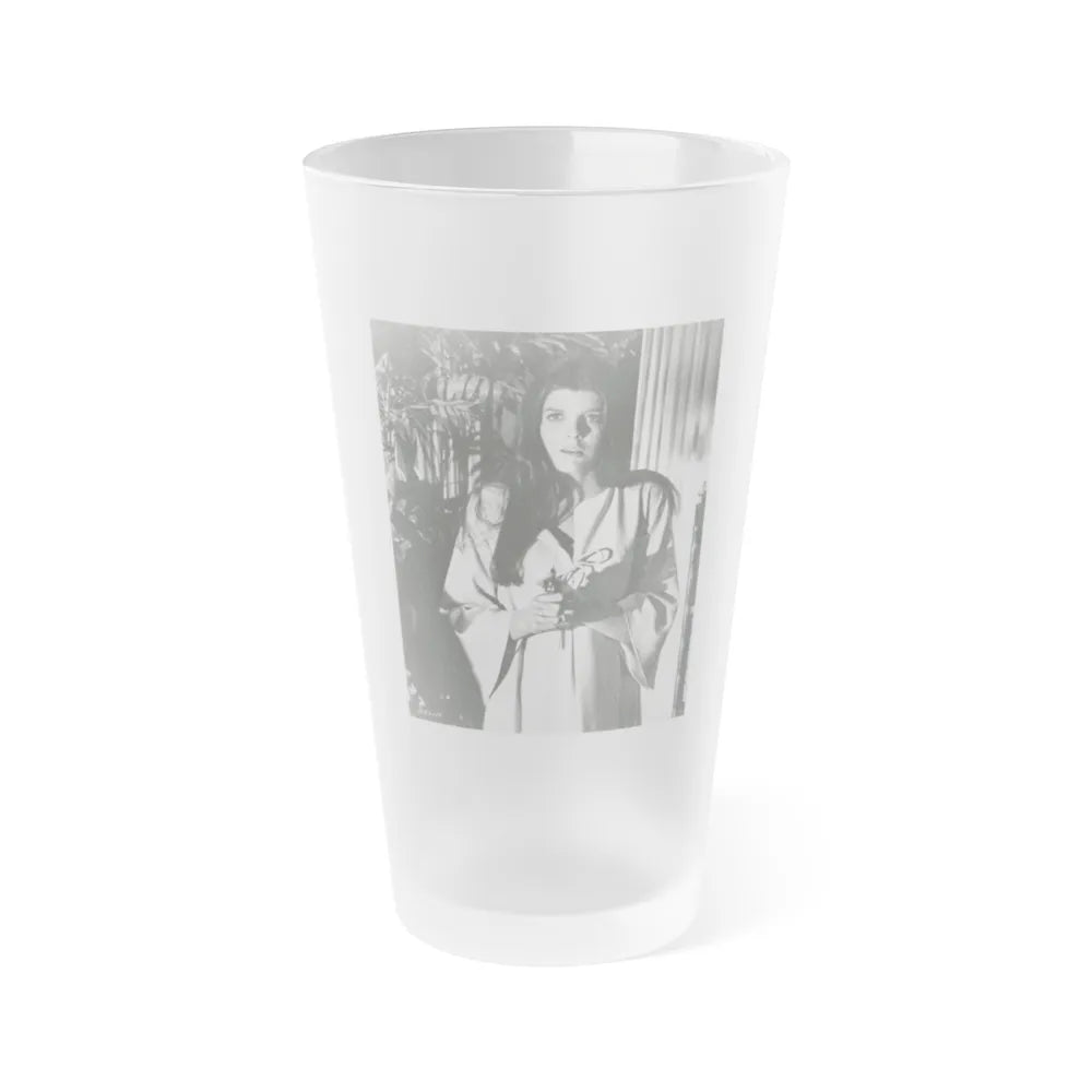 Katharine Ross #101 (Vintage Female Icon) Frosted Pint Glass 16oz-16oz-Frosted-Go Mug Yourself