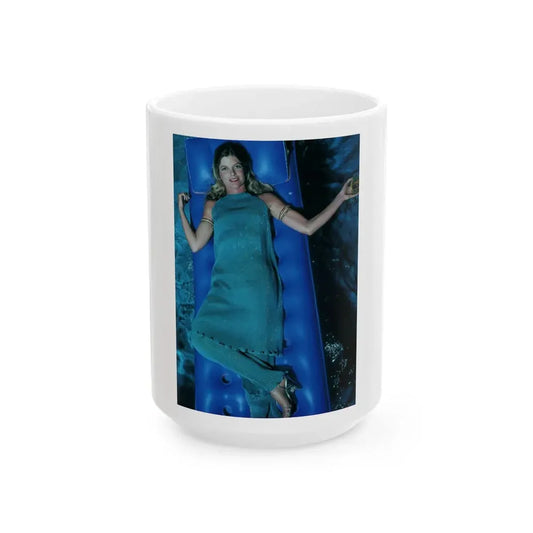 Katharine Ross #112 (Vintage Female Icon) White Coffee Mug 15oz - Go Mug Yourself