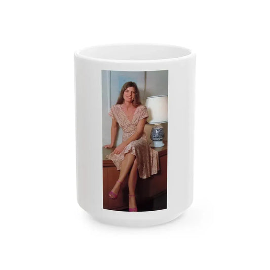 Katharine Ross #114 (Vintage Female Icon) White Coffee Mug 15oz - Go Mug Yourself