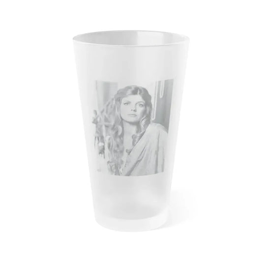 Katharine Ross #12 (Vintage Female Icon) Frosted Pint Glass 16oz 16oz Frosted - Go Mug Yourself